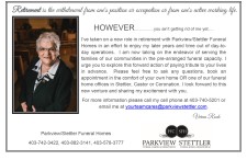 Parkview/Stettler Funeral Homes Retirement