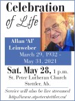 Celebration of Life Allan'Al' Leinweber